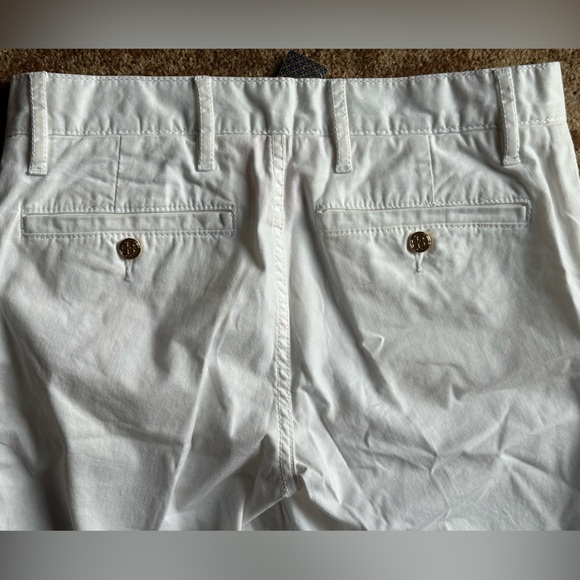 Tory Burch NWT white Bermuda Chino long shorts 25 logo buttons multiple pockets* - Picture 5 of 11
